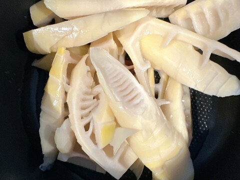 破竹のアク抜き(米ぬかを使わない)